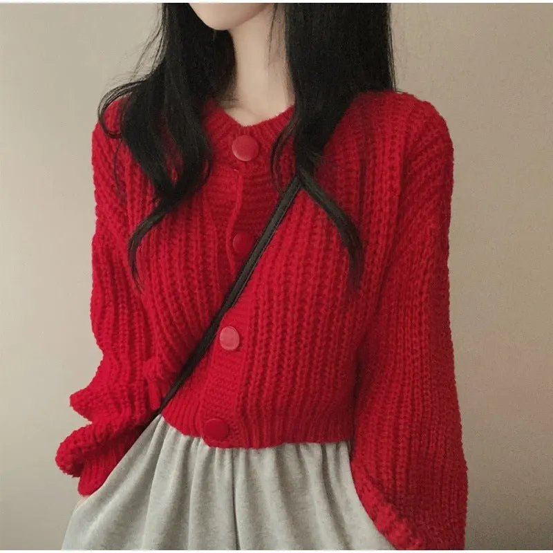 Maxct Aesthetic Round Neck Button Cardigan - Image 3