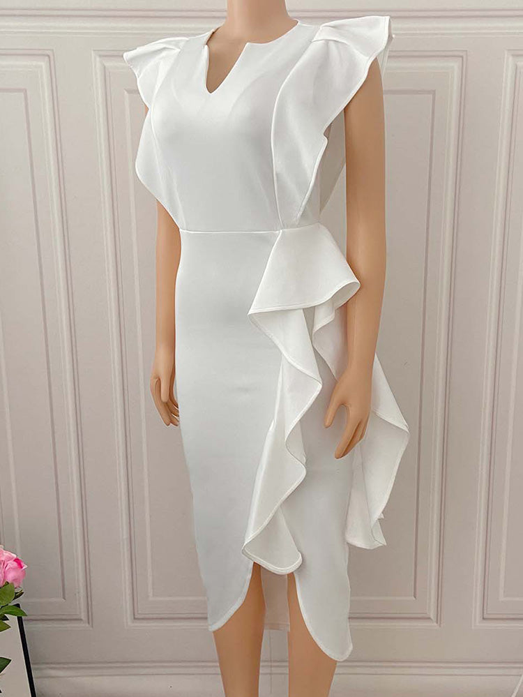 Solid Evening Dress Maxct