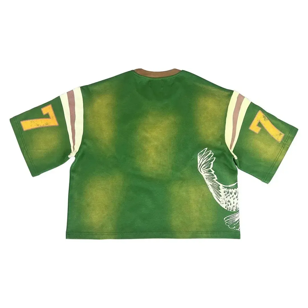 Y2K Retro T shirt Street Harajuku Hip Hop Splicing Round Neck Loose Sports T shirt Men Women Short Sleeved Tops baseball Jersey 1017