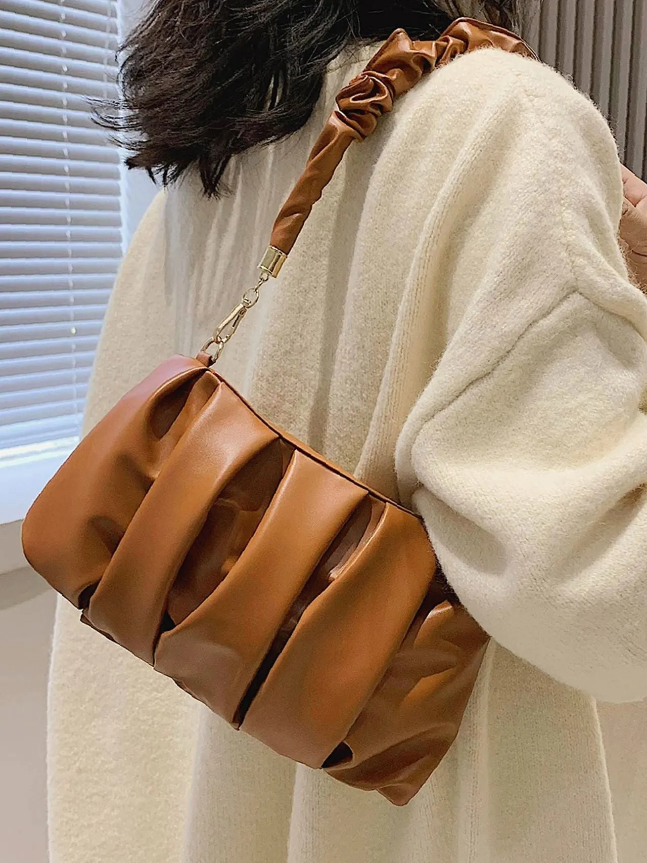 Bag For Love - Minimalist Ruched Bag  - Women Maxct Bags