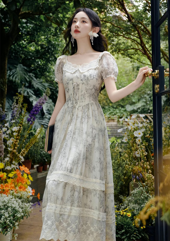 Porcelain Sketch Midi Dress Maxct