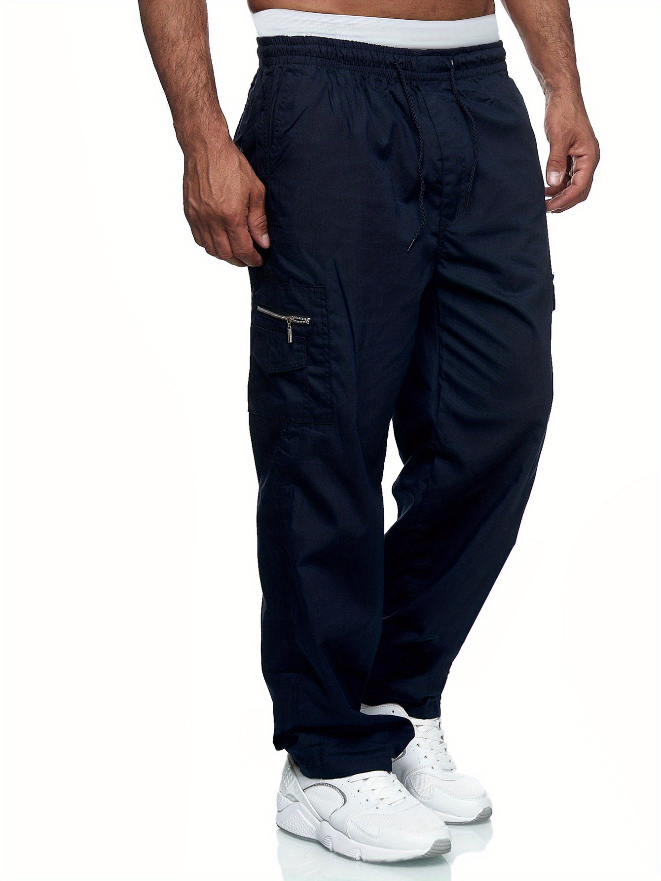 Men's Casual Loose Fit Straight Cargo Jeans With Pocket, Men's Outfits