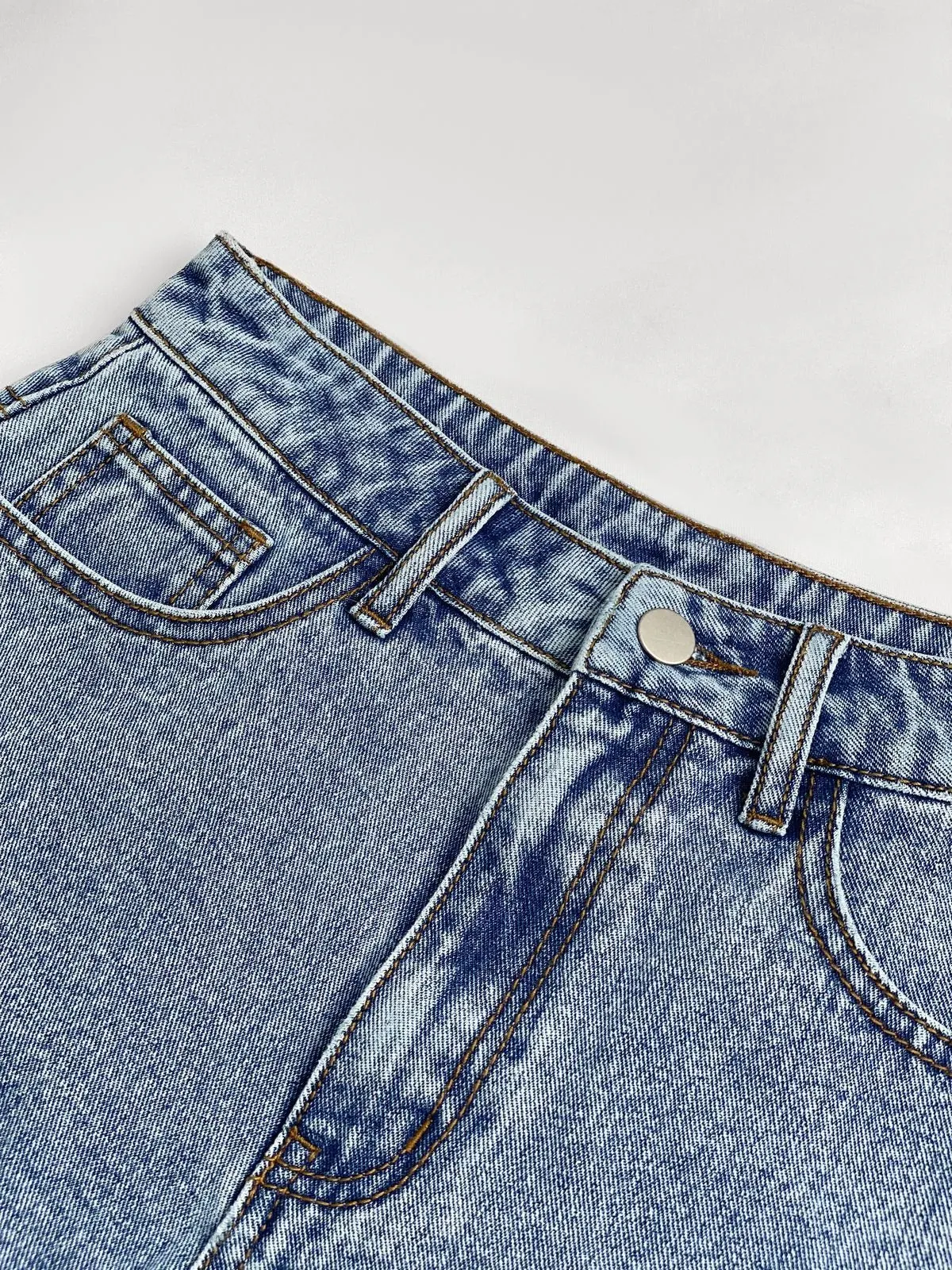 Back Star Patchwork Flare Jeans Maxct