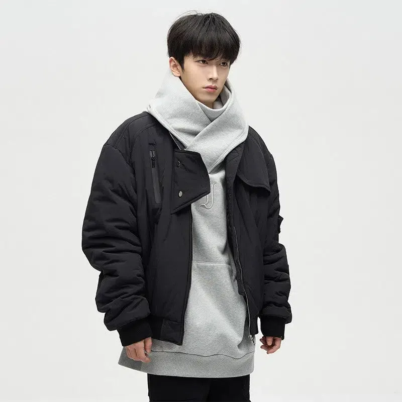 Maxct Full-zip Padded Cotton Bomber Jacket