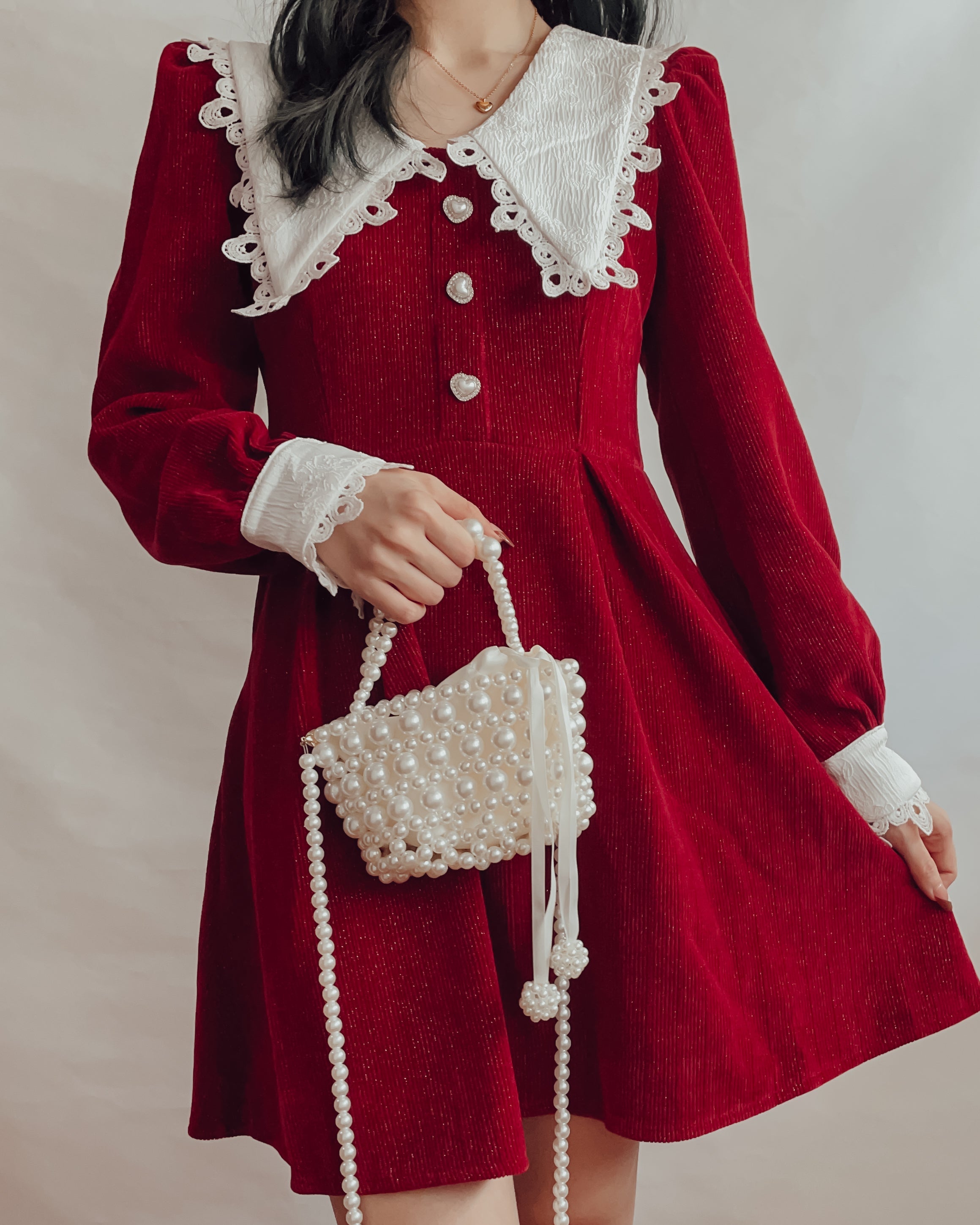 Sweet Love Peter Pan Knit Dress Maxct