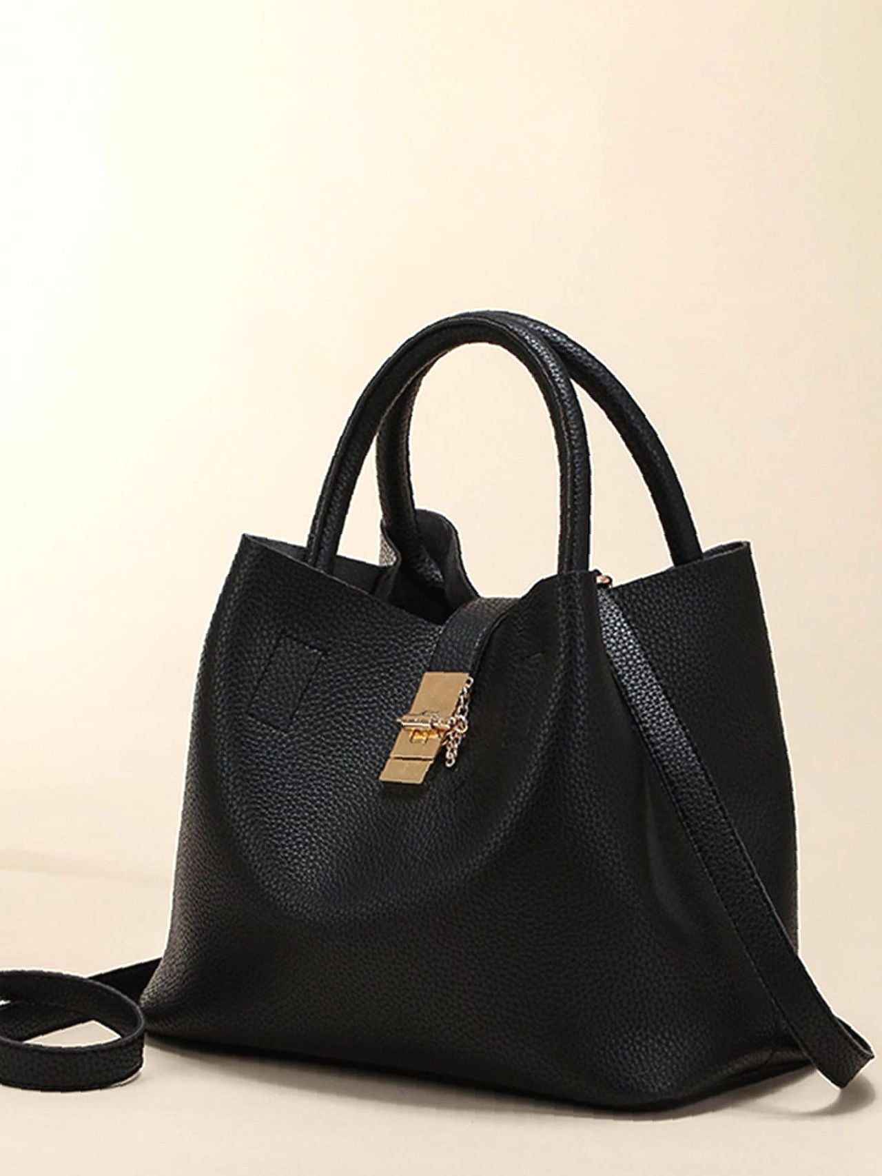 Maxct - Twist Lock Top Handle Bucket Bag  - Women Tote Bags