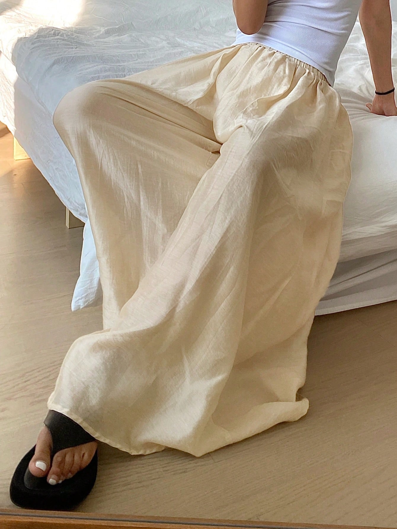 Maxct Spring/Summer Casual Loose Pantskirt Home Clothing
