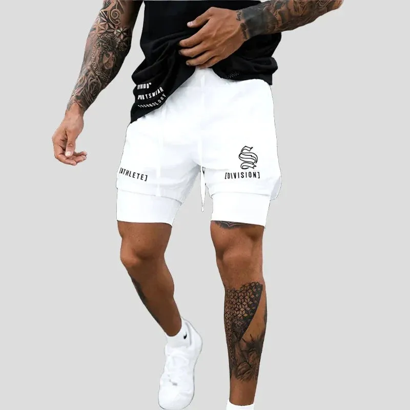 2-in-1 Running and Gym Quick Dry Shorts for Men Maxct