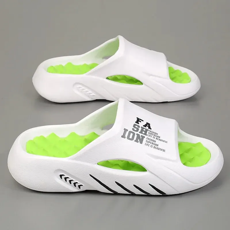Summer Shoes Indoor Outdoor Soft Sole Slides for Men Maxct