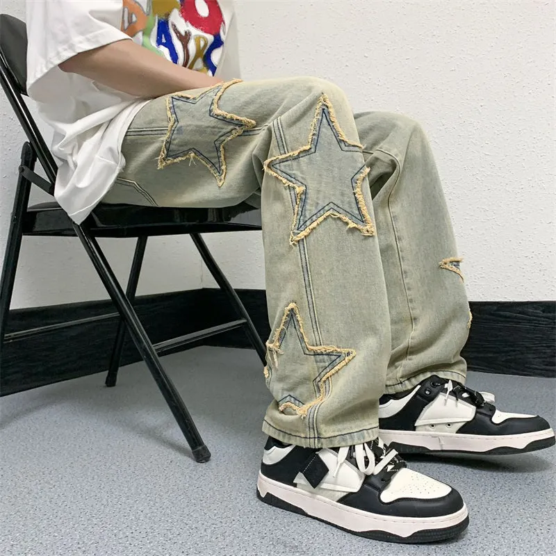 TIA Retro Star Patch Jeans Maxct