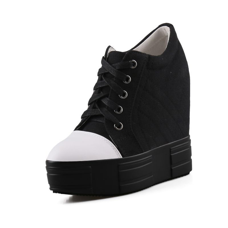 Women's 13cm Round Toe Denim Sneakers - true deals club