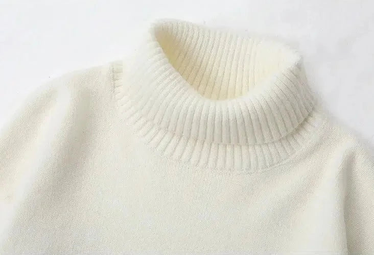 Maxct Solid Color Half Turtleneck Bottoming Sweater