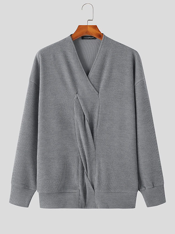 Maxct - Mens Solid Cable Knit Sweater