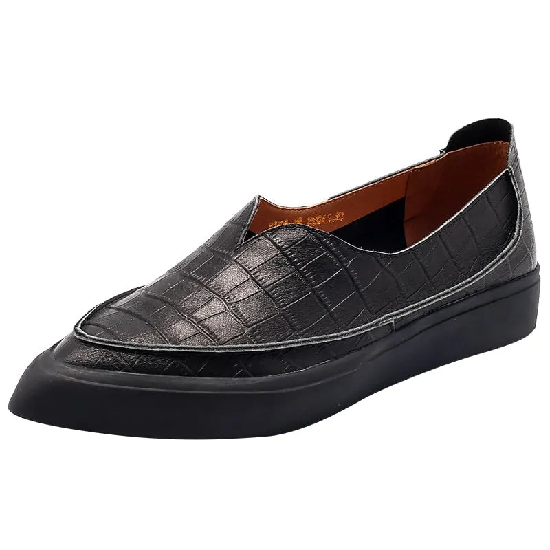 Witch Style Point Toe Soft Flat Loafers Maxct