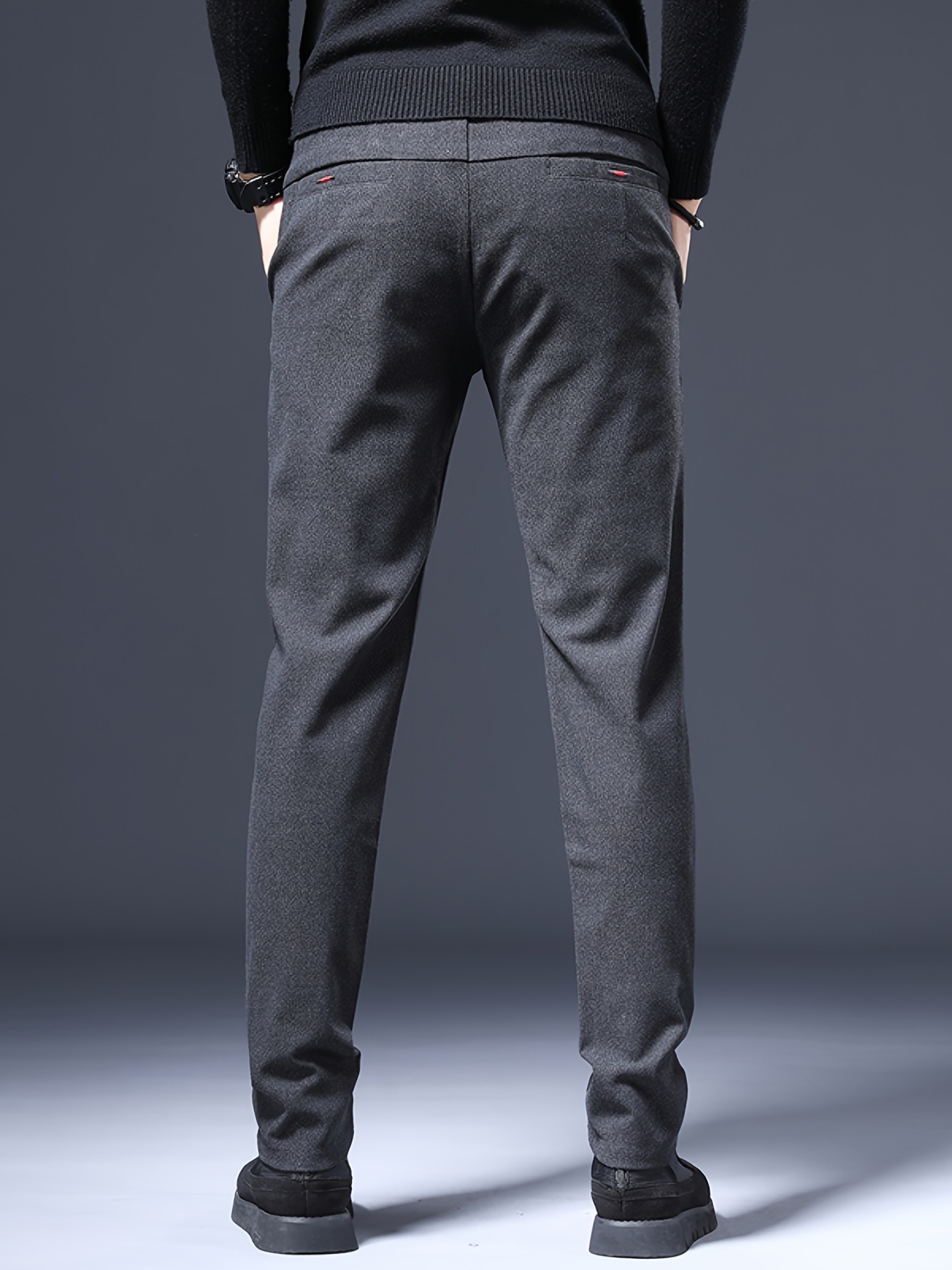Men's Business Casual Pants Straight Leg Slim Stretch Trousers
