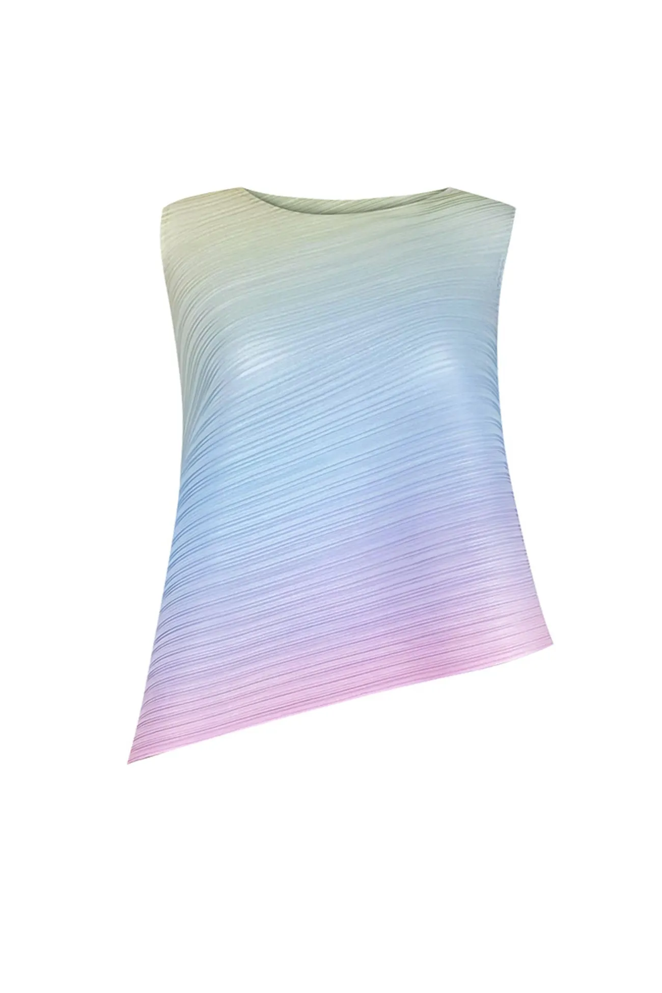 Maxct Gradient Full Pleated Irregular Top & Wide Leg Pants
