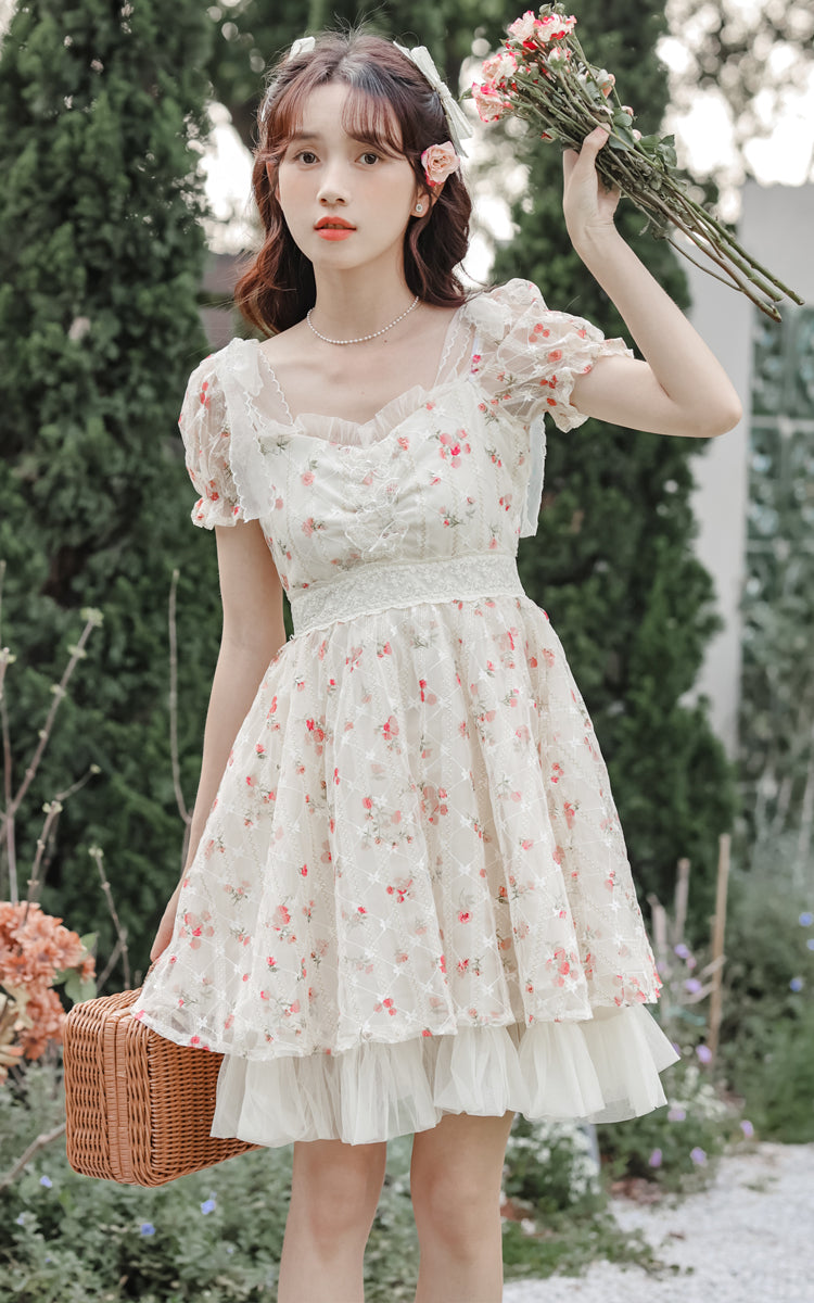 Dainty Rose Petticoat Mini Dress Maxct