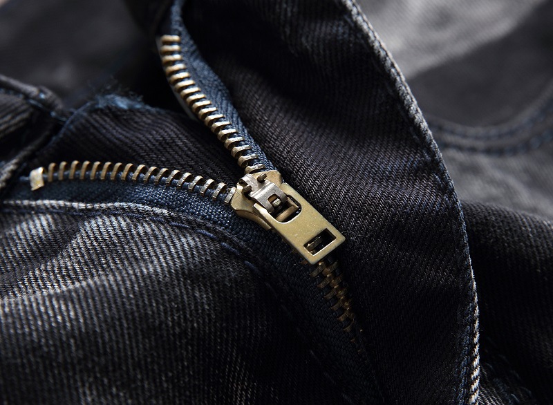 Men's New Zipper Distressed Straight Retro Jeans Best Sellers