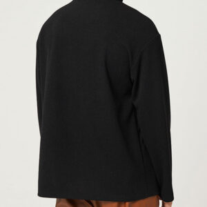 Maxct - Mens Solid Slit High Neck Long Sleeve Sweater