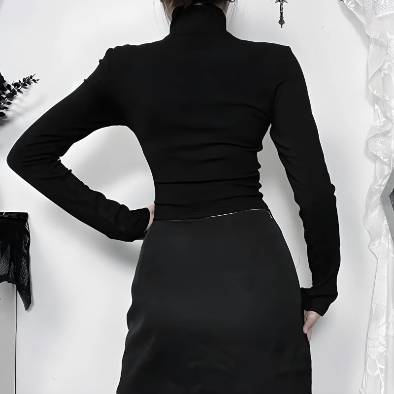 Maxct &Goth Cross Cut Out Top