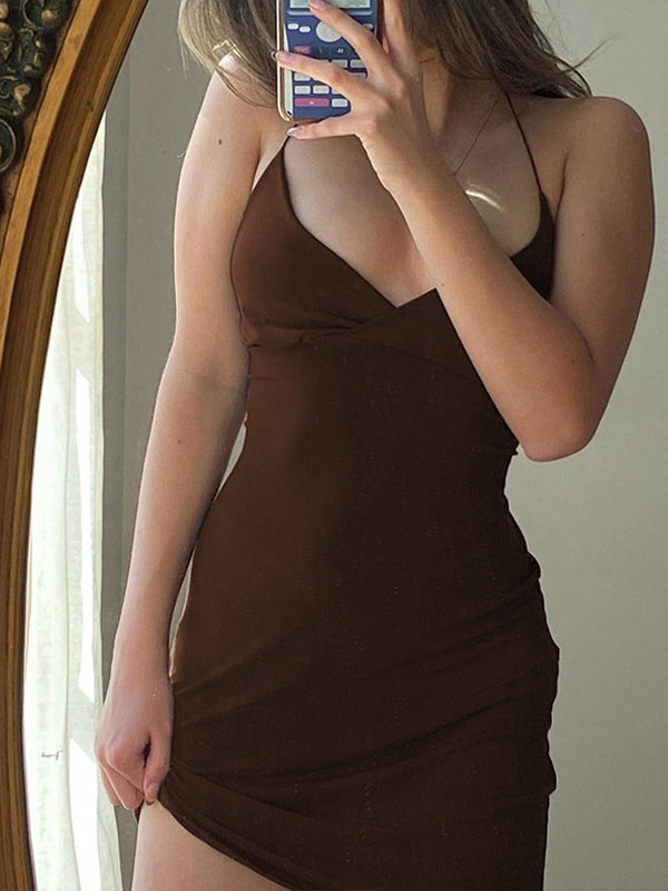 V Neck Slip Party Mini Dress Maxct