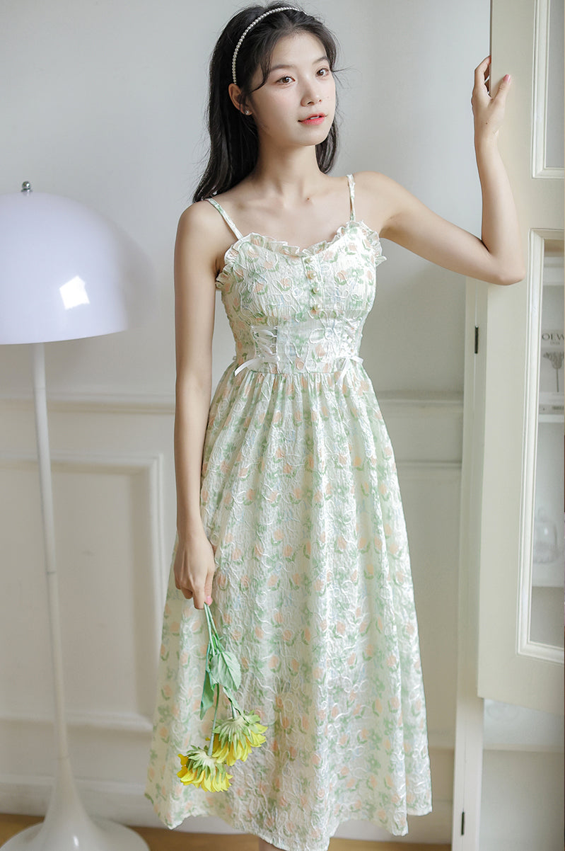 Watercolor Garden Cami Dress Maxct