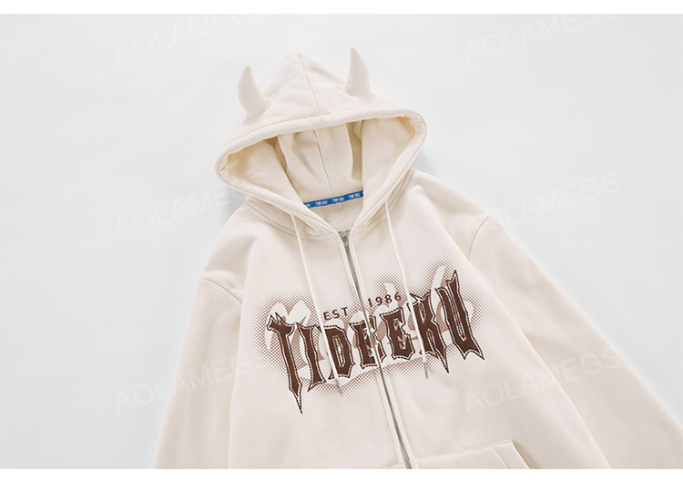 Men's Demon Horns Tail Hoodies - true deals club