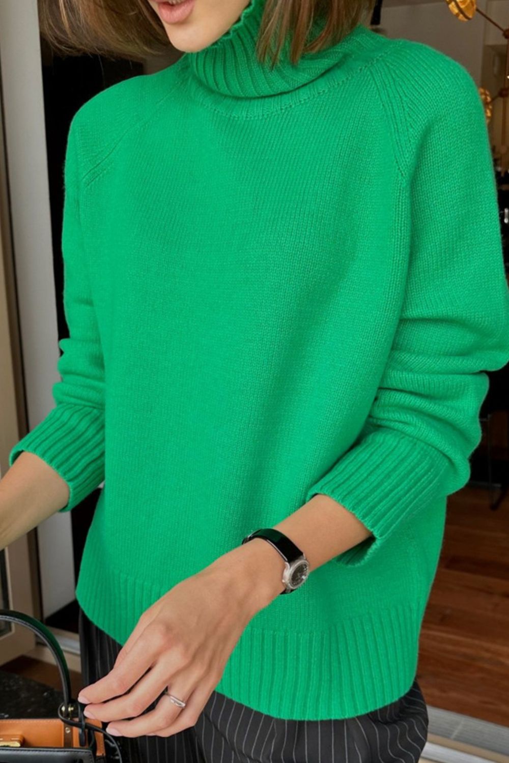 Maxct &Turtle Neck Raglan Sleeve Sweater
