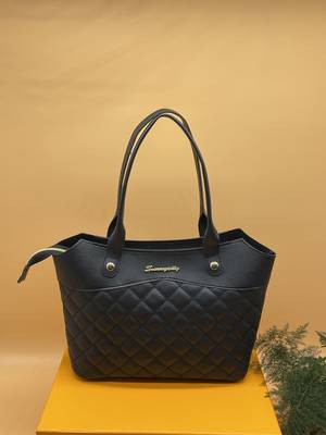 Letter Graphic Shoulder Tote Bag with Inner Pouch - Women Tote Bags