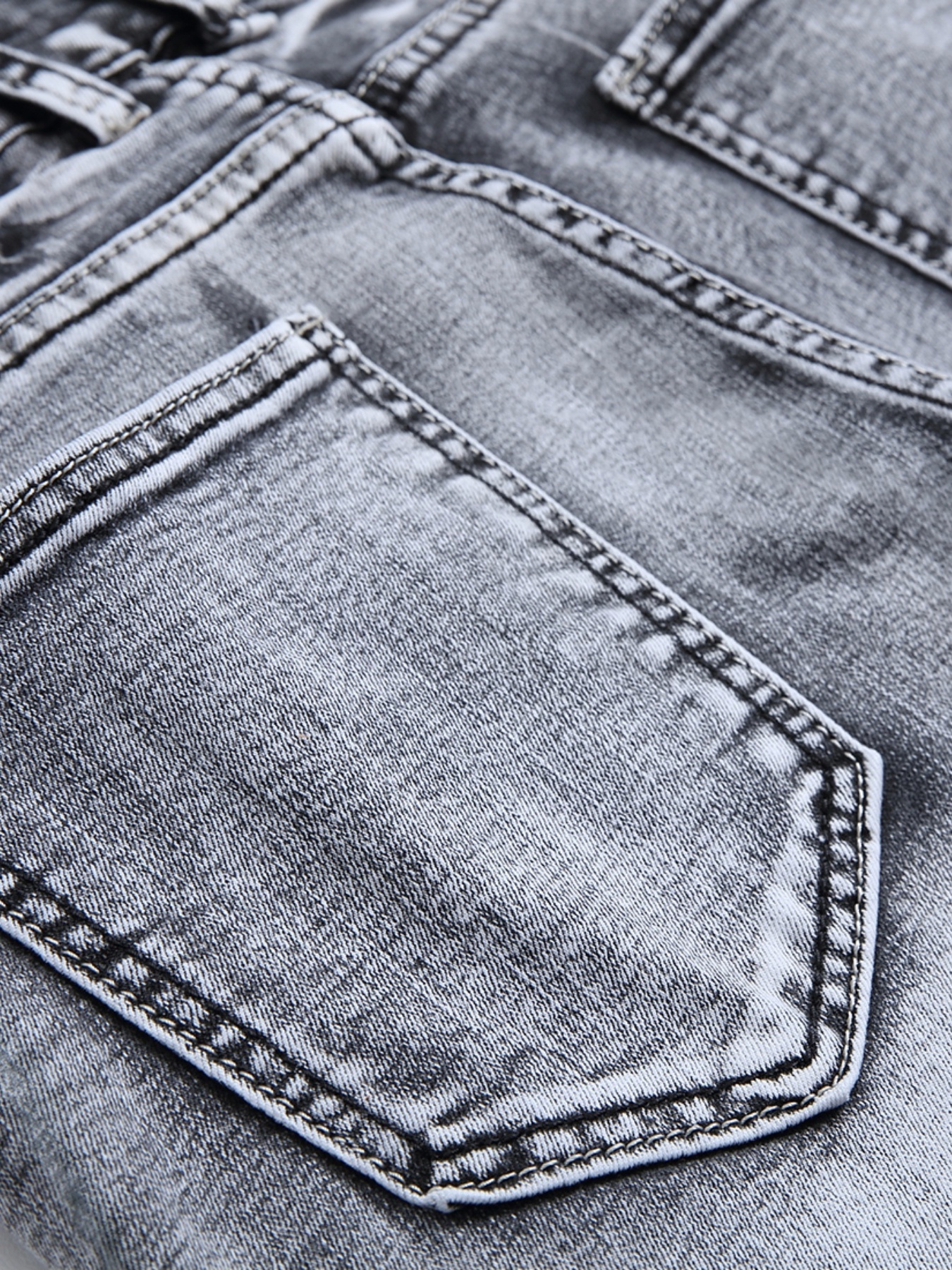 Men's Vintage Casual Straight Slim Washed Denim Jeans