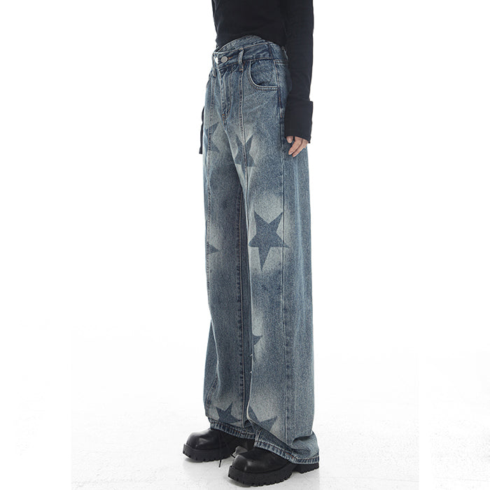 Aesthetic Star Washed Jeans Maxct