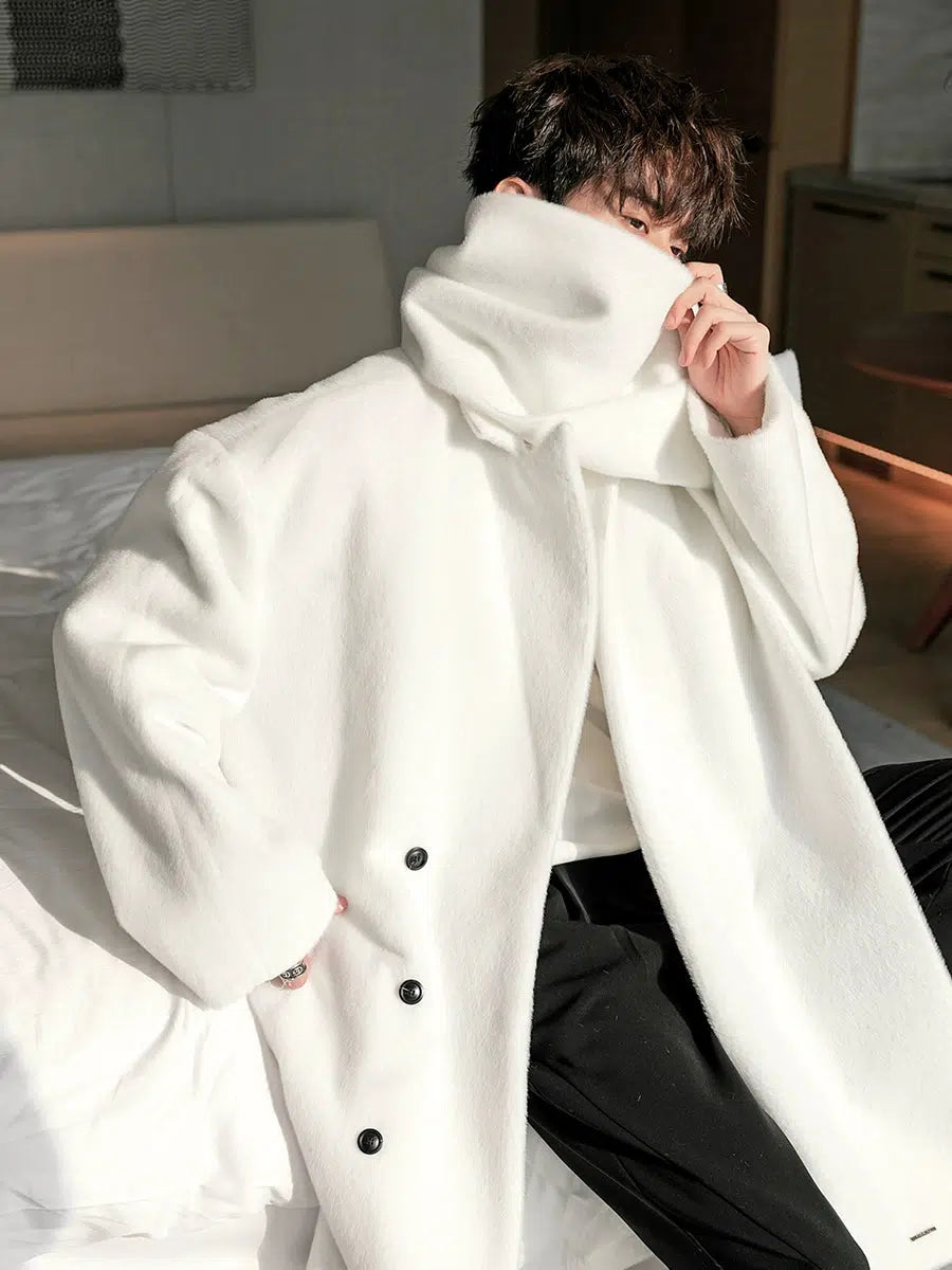 Maxct Woolen Coat With Scarf
