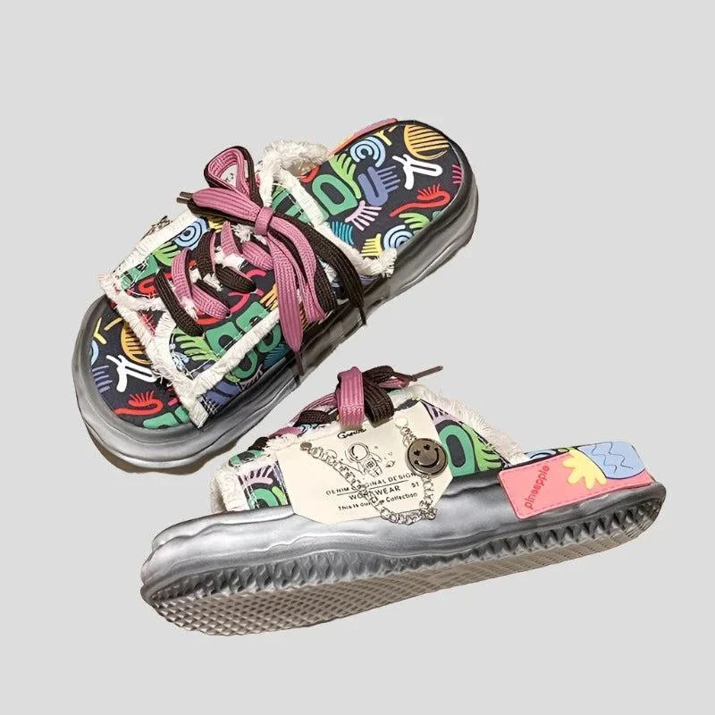 Sneaker Slippers Women's Artistic Platform Shoes Maxct