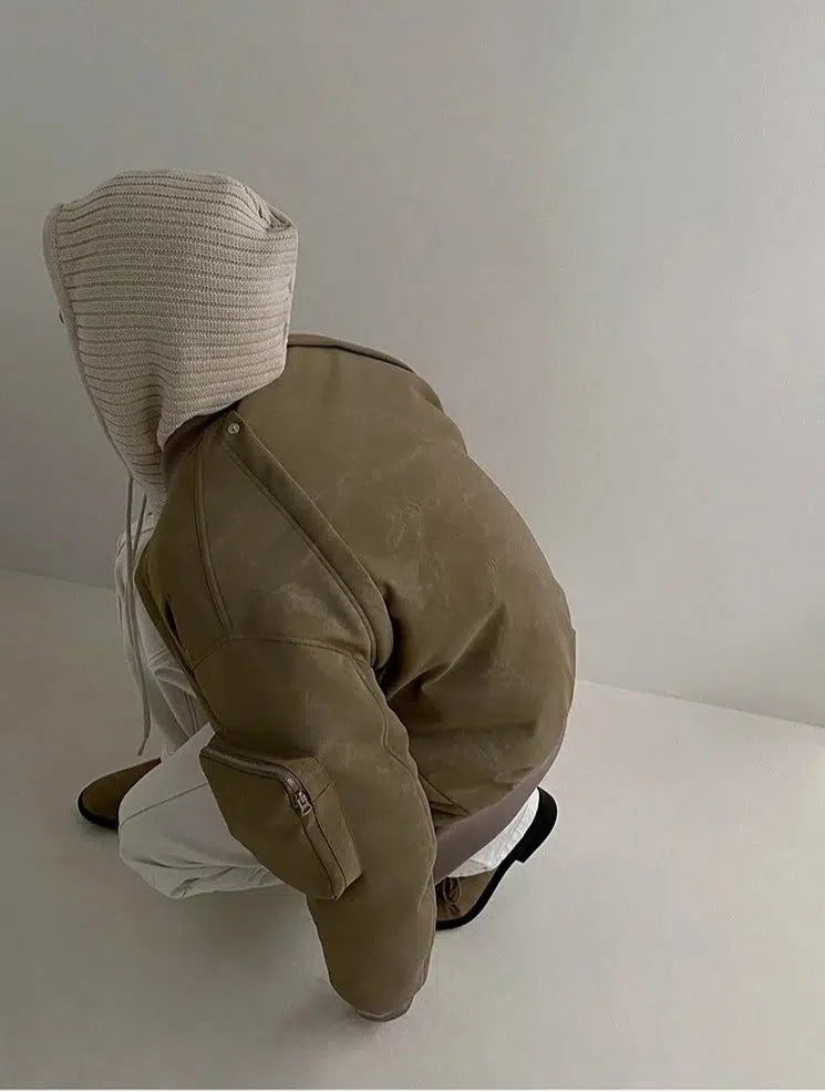 Maxct Suede Padded Cotton Jacket