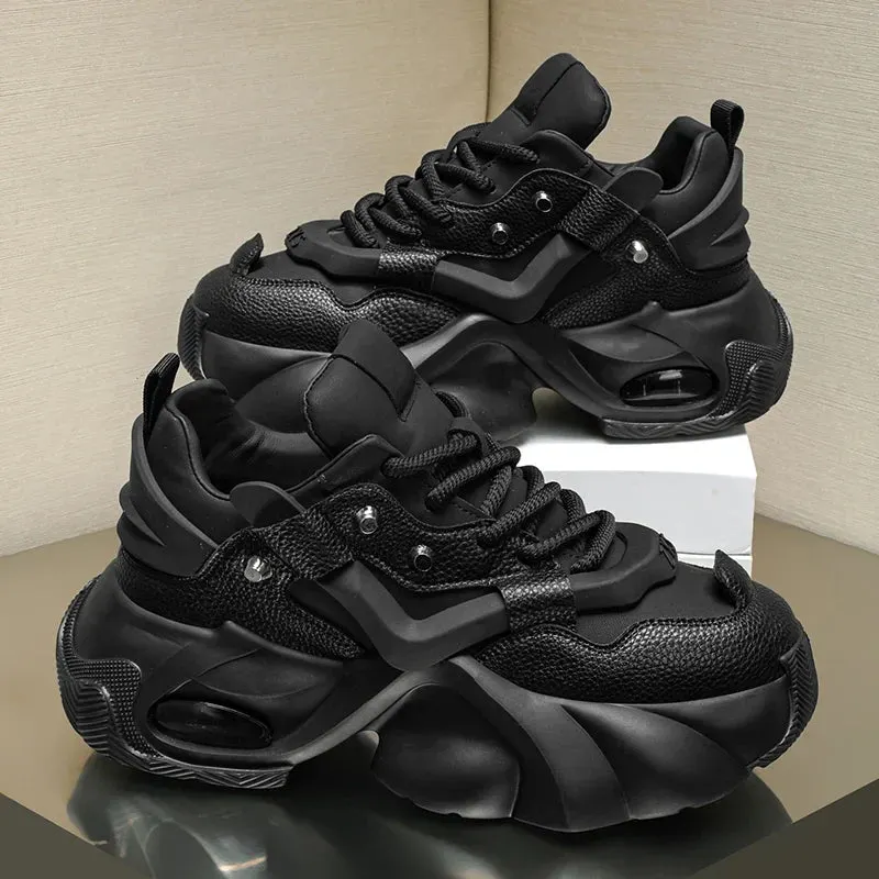 Casual Chunky Sports White Platform Sneakers for Men Maxct