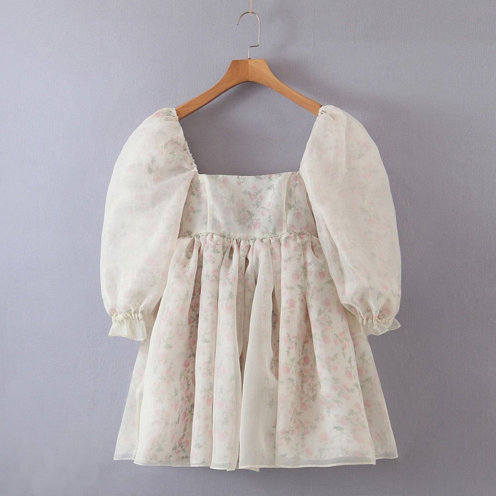 Ruby Chiffon Puffy Princess Mini Dress Maxct - Image 8