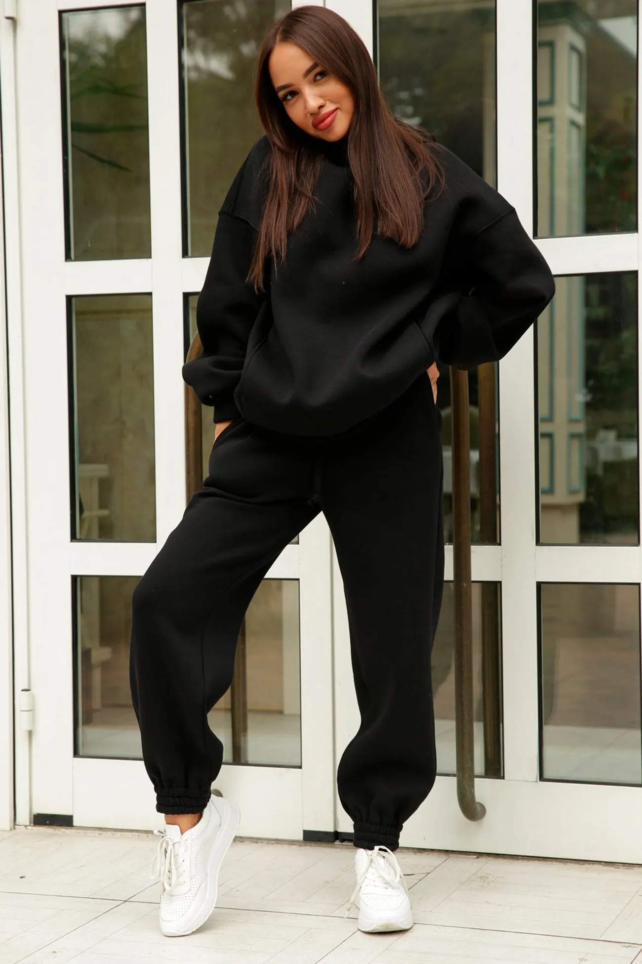 Maxct Pocketed Hoodie Elastic Waist Long Pants Set