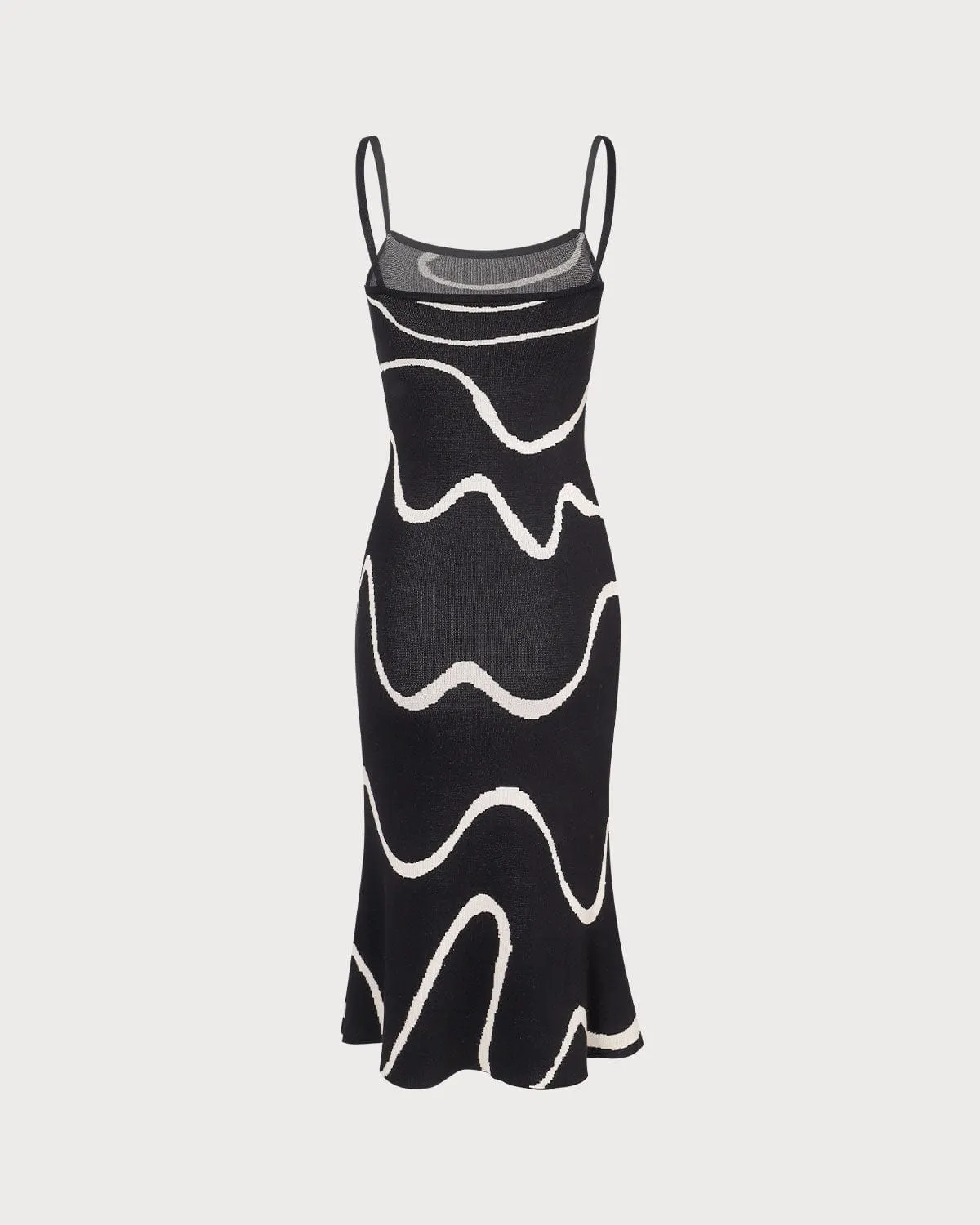 Maxct The Black Wave Mermaid Hem Knit Midi Dress