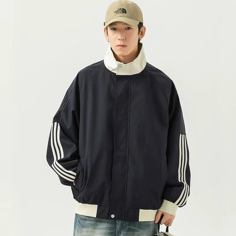 Maxct Striped Windproof Outdoor Jacket