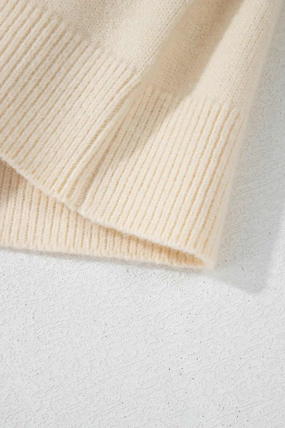 Maxct &Bowknot Front V Neck Long Sleeve Cardigan