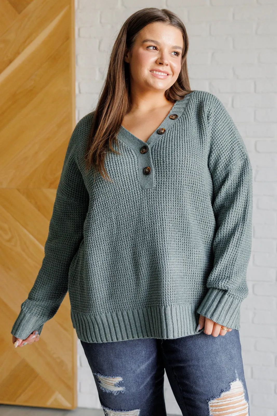 Maxct &Lakeside View Drop Shoulder Sweater in Sage