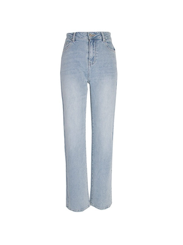 Light Wash Straight Boyfriend Jeans Maxct