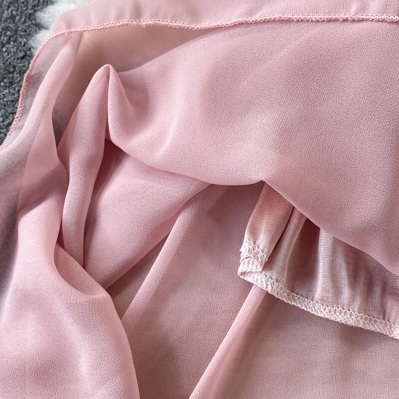 Chiffon Dress Women Sexy Slash Neck Ruffle Robe Elegant Ruffle High Waist Vestidos Female Beach Vacation New