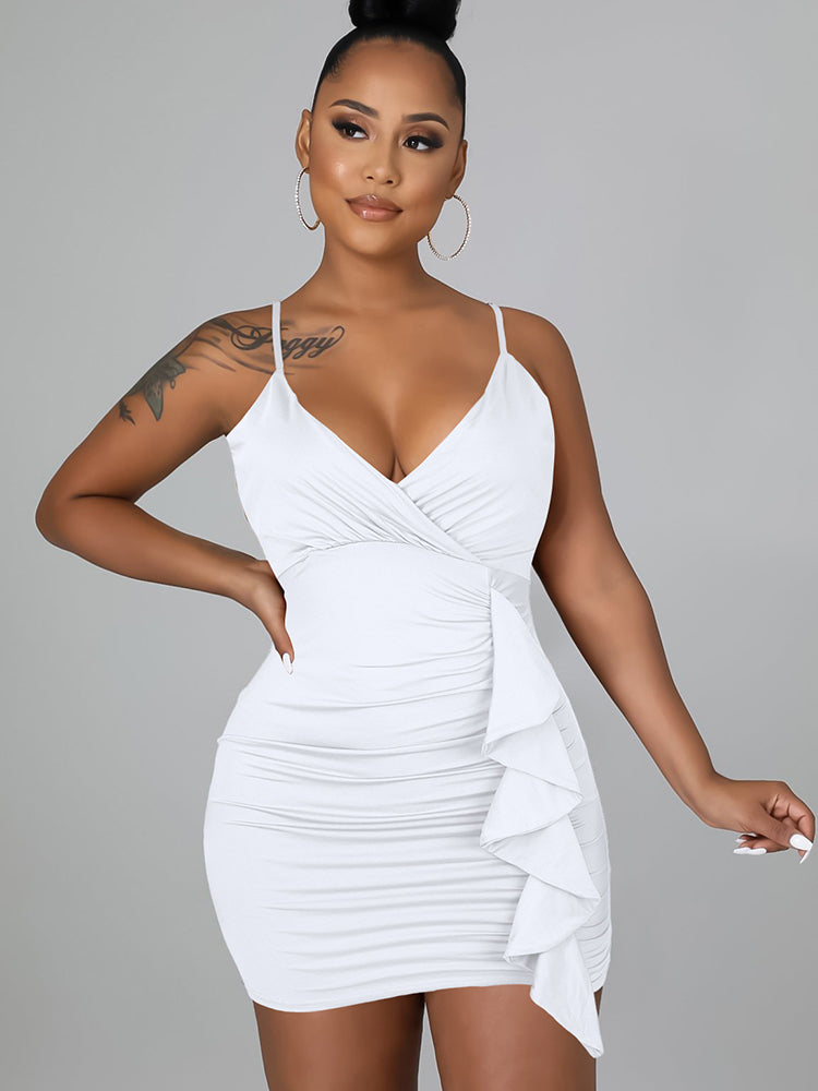 Ruffle Bodycon Ruch Wrap Dress Maxct