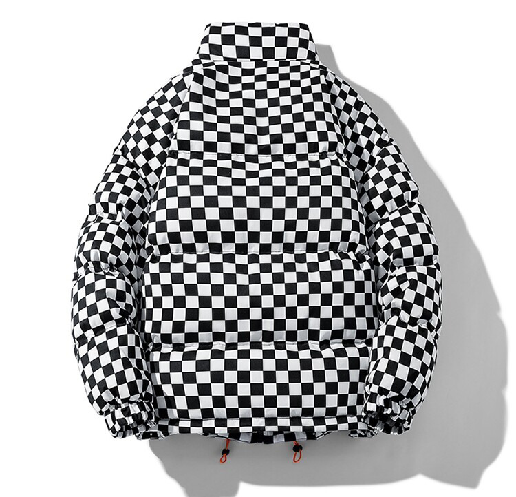 &REALLIFE Men's Checkered Puffer Jacket - M-5XL