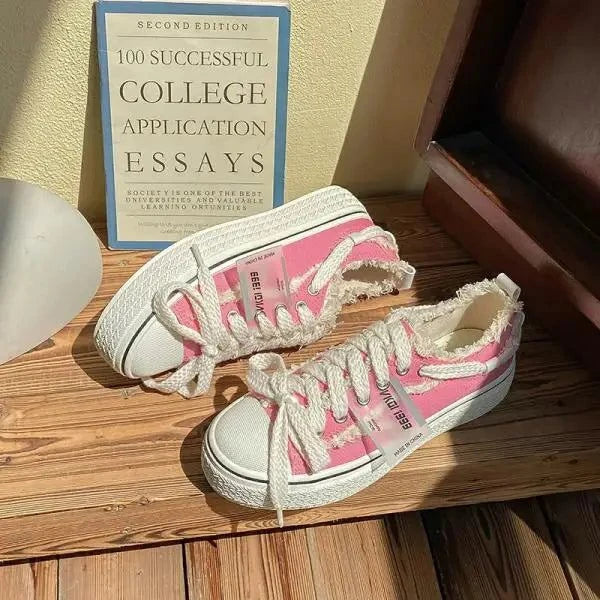 Shoes for Teen Girls Canvas Platform Sneakers Maxct