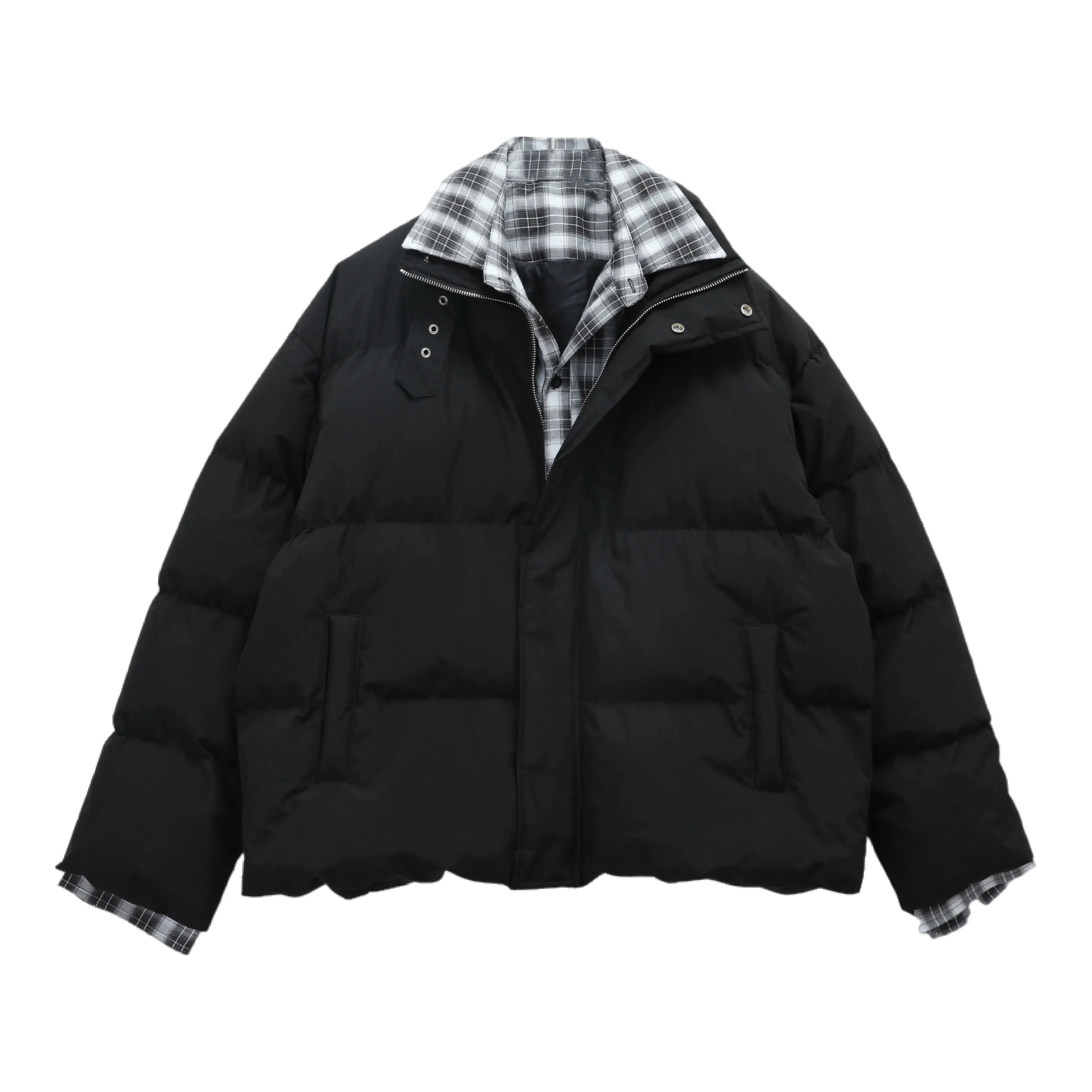 Maxct Thickened Two-piece Plaid Puffer Jacket
