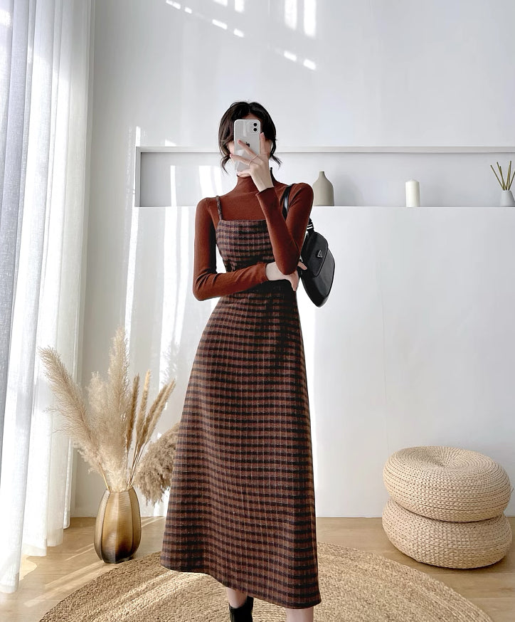 Cardamom Plaid Cami Midi Dress Maxct