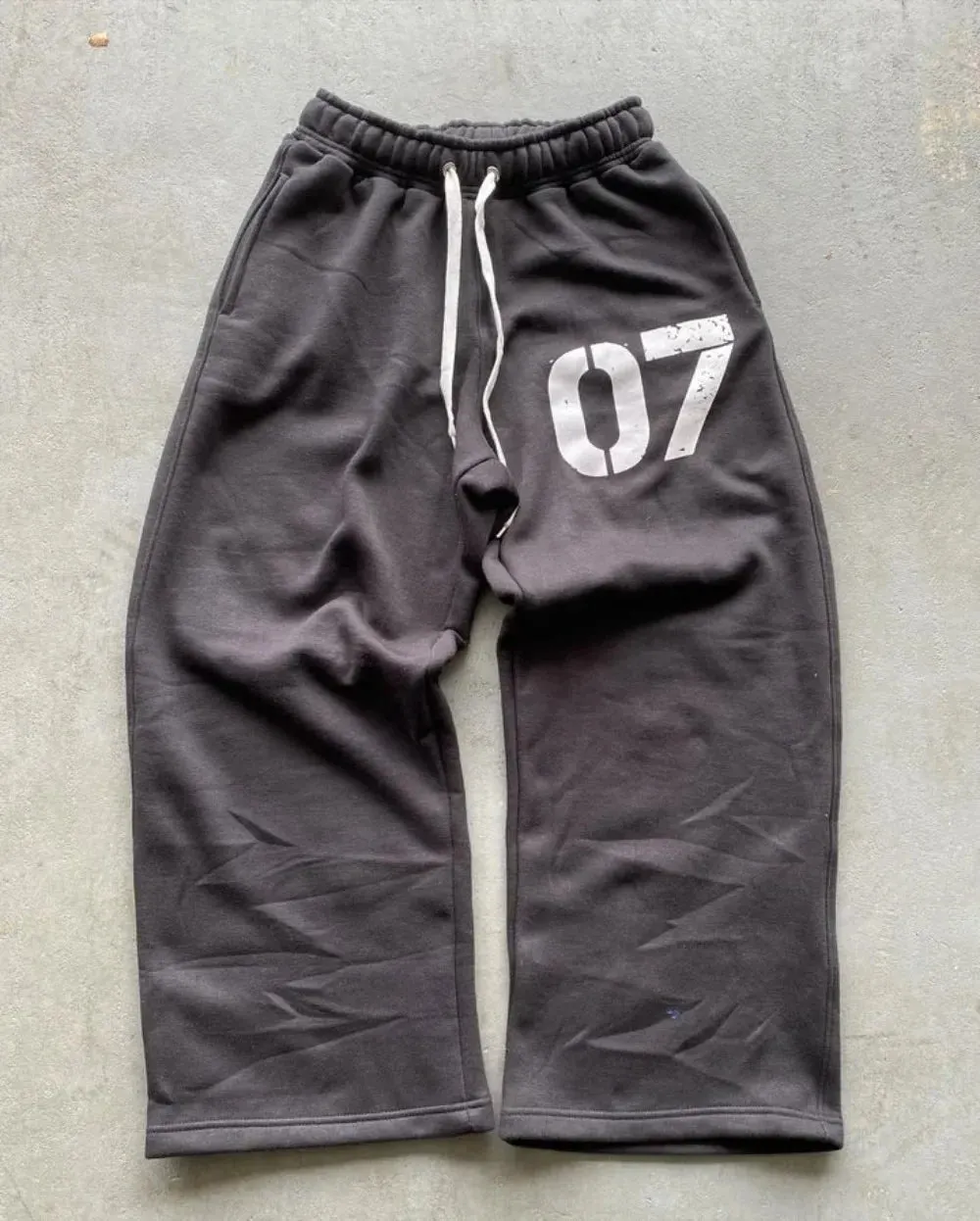Maxct 90s Streetwear Woman Number Pants Y2k Harajuku Running Joggers Sport Casual Trousers Printed Pattern Fashion Hip Hop Street Sweatshirt Pocket 0830