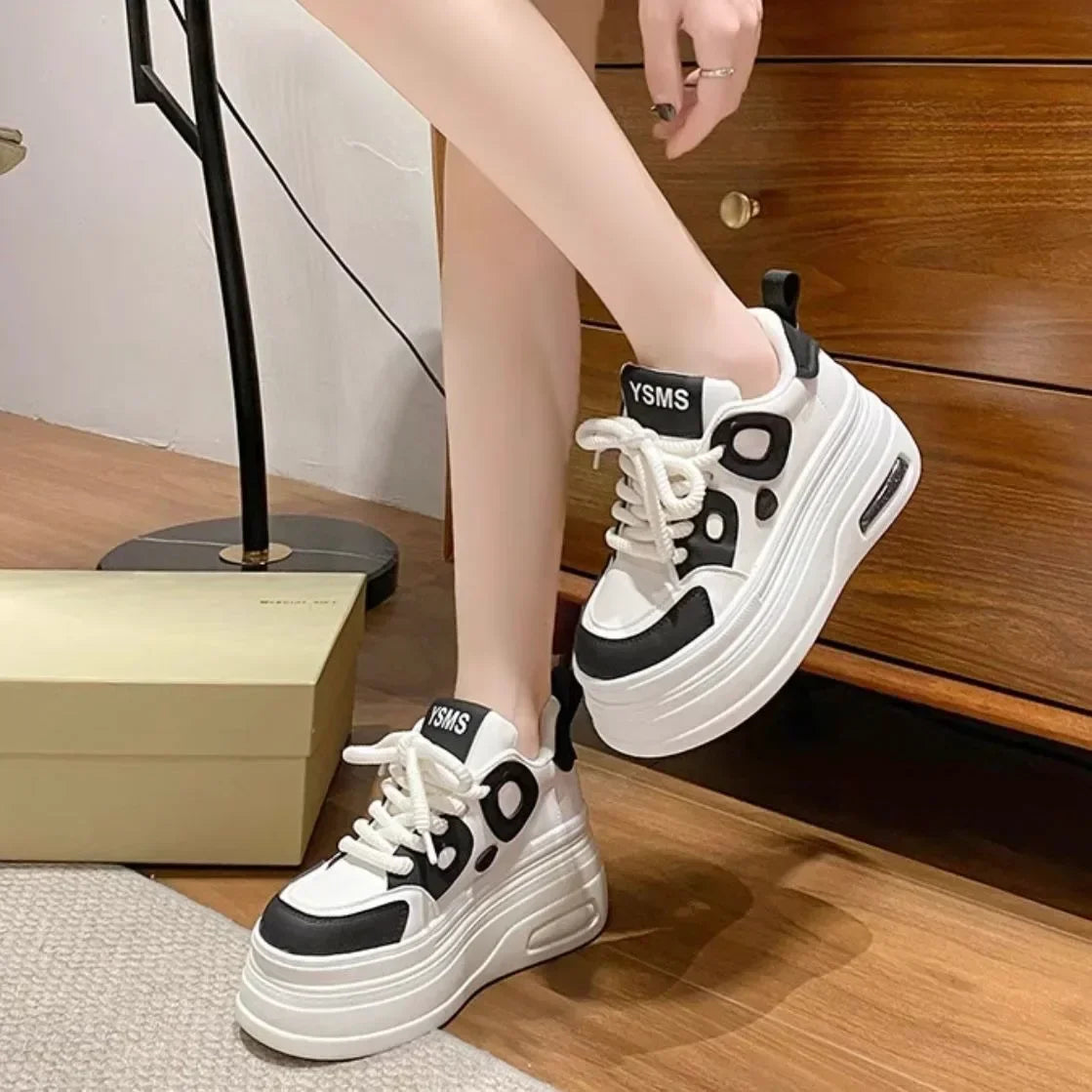 Chic White Platform Sneakers for Women Trendy, and Stylish Footwear Maxct